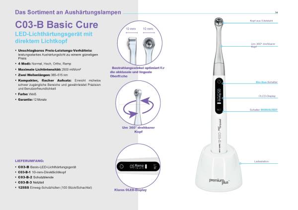 LED-Lichhärtungslampe mit direkter Lichtquelle - Basic