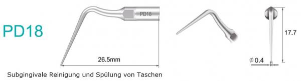 PD18 Ultraschallspitze zur Entfernung von subgingivalem Zahnstein