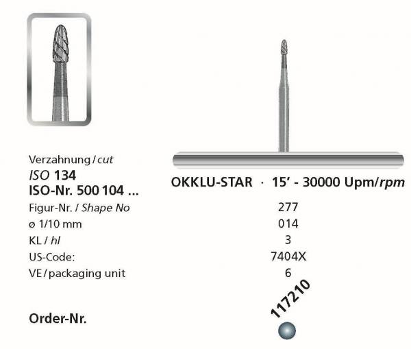 Hartmetallbohrer OKKLU-STAR - 014 Schaft 104 HP