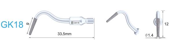 GK 18 Ultraschallspitze diamantiert für die Schulterpräparation