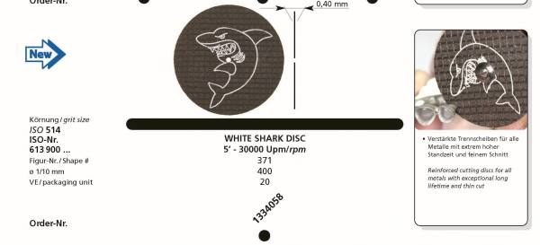 Trennscheiben WHITE SHARK DISCS Ø 400 - für alle Metalle -