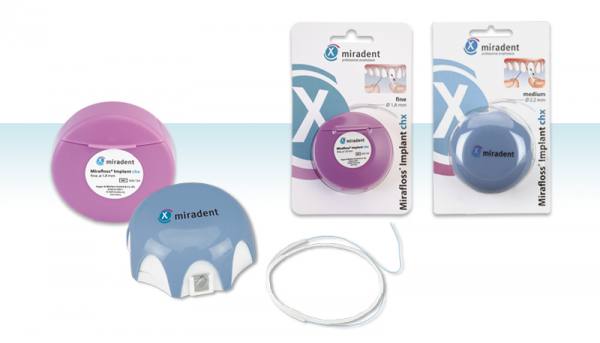 Mirafloss® Implant chx - Zahnseide ideal für Implantate und Brücken