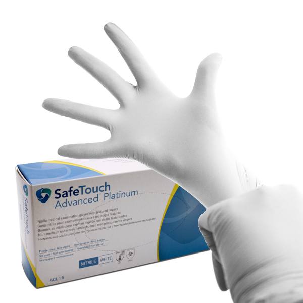 Medicom® SafeTouch® Advanced medizinische Nitril-Handschuhe platinum-weiss