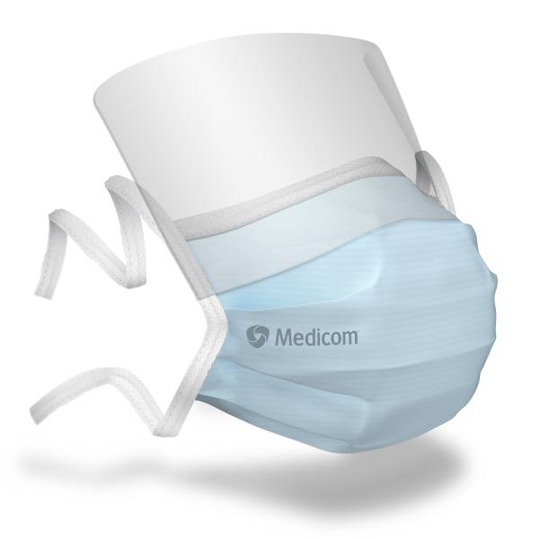 Medicom® SafeMask® SofSkin® fog-free medizinischer Mundschutz mit Visier