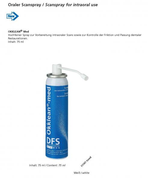 OKKLEAN® Med - Hochfeiner Spray zur Vorbereitung intraoraler Scans