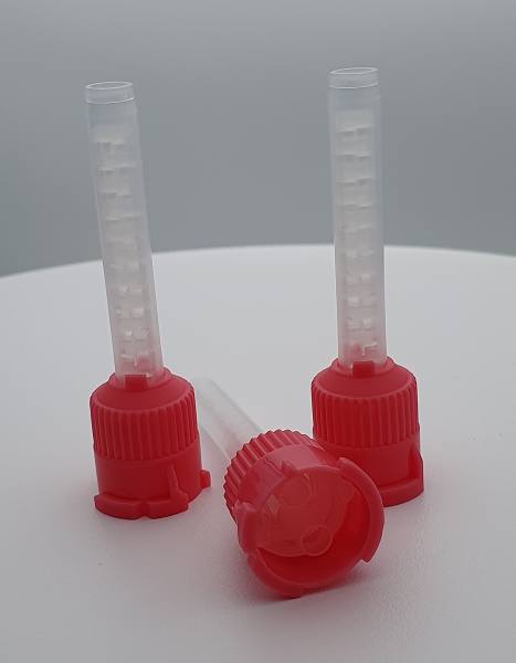 T-Mischkanüle 1:1 / 2:1 - Pink / Weiss - Ø 7,00 mm (50 Stück)