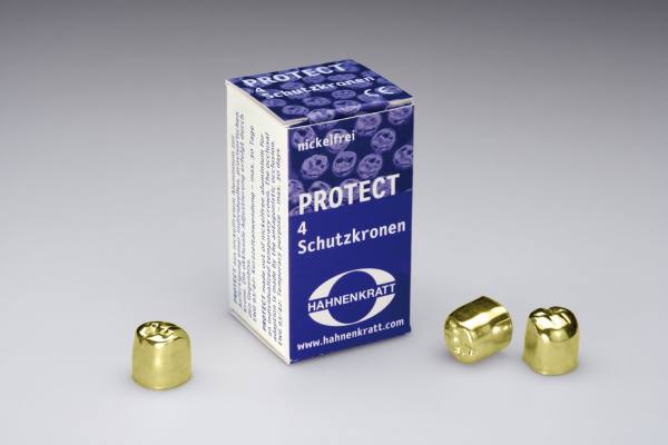 PROTECT Schutzkronen - Molaren Oben Links - Aluminium goldfarbig