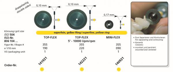 Flexible Diamantscheibe TOP-FLEX - für Keramik