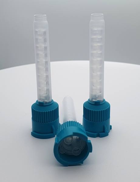 T-Mischkanüle 1:1 / 2:1 - Türkis / Weiss Ø 8,00 mm (50 Stück)