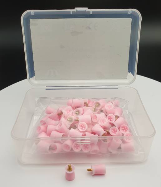 Prophylaxe-Polierer mit 4 Lamellen / Innen gerippt - Soft - Screw Type