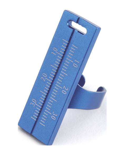 Endo Messlehre aus Aluminium für den Finger links oder rechts