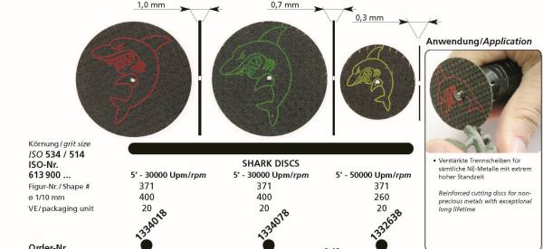 Trennscheiben SHARK DISCS Ø 400 und Ø 260 mm für sämtliche NE-Metalle -