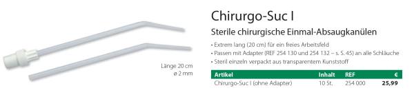 Chirurgo-Suc I Sterile chirurgische Einmal-Absaugkanülen