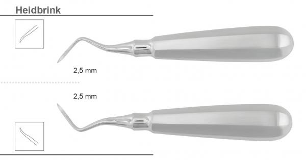 Wurzelheber Heidbrink links & rechts - 2,5 mm