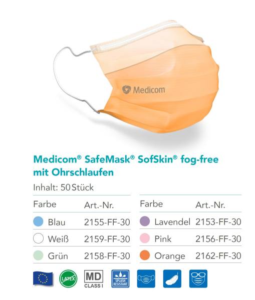 Medicom® SafeMask® - beschlagfreie Medizinische Maske - Fog-free