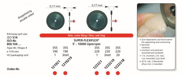 Flexible Diamantscheibe SUPER-FLEXIFLEX für Keramik