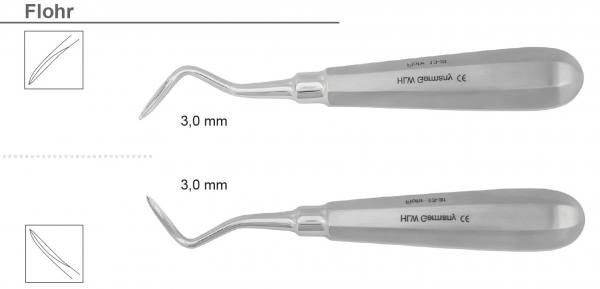 Wurzelheber Flohr links & rechts - 3,0 mm
