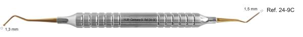 Füllungsinstrument Kombi Kugel / Spatel mit Tin-Beschichtung 1,3mm / 1,5mm