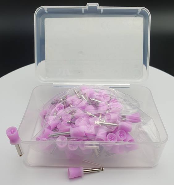 Prophylaxe-Polierer mit 4 Lamellen / Innen gerippt - Medium